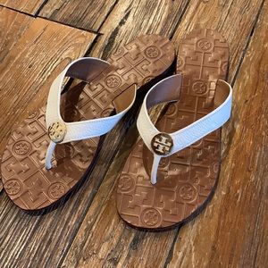 Tory Burch Leather Flip Flops